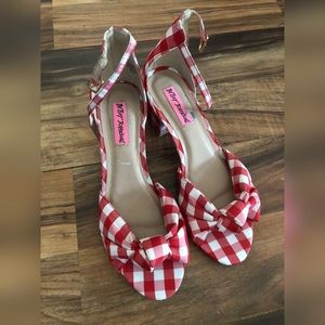 Red Plaid Gingham Betsy’s Johnson Shoes